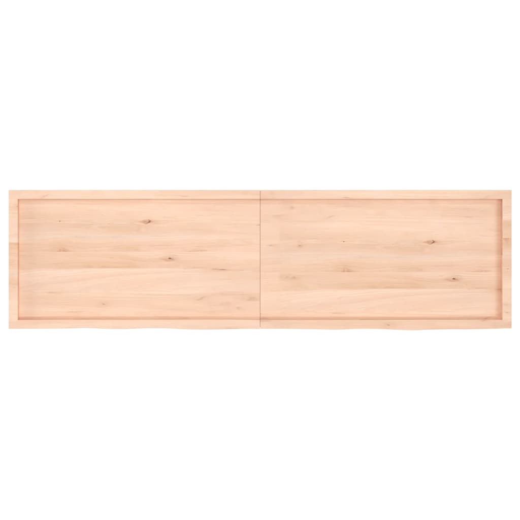 Tafelblad 220X60X(2-6) Cm Onbehandeld Massief Eikenhout Naturel 220 x 60 x 6 cm