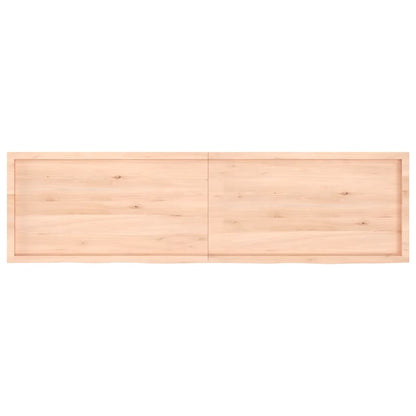 Tafelblad 220X60X(2-6) Cm Onbehandeld Massief Eikenhout Naturel 220 x 60 x 6 cm