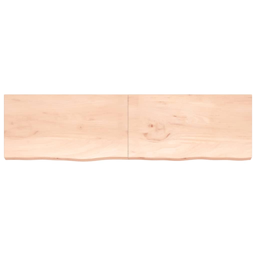 Tafelblad 220X60X(2-6) Cm Onbehandeld Massief Eikenhout Naturel 220 x 60 x 6 cm