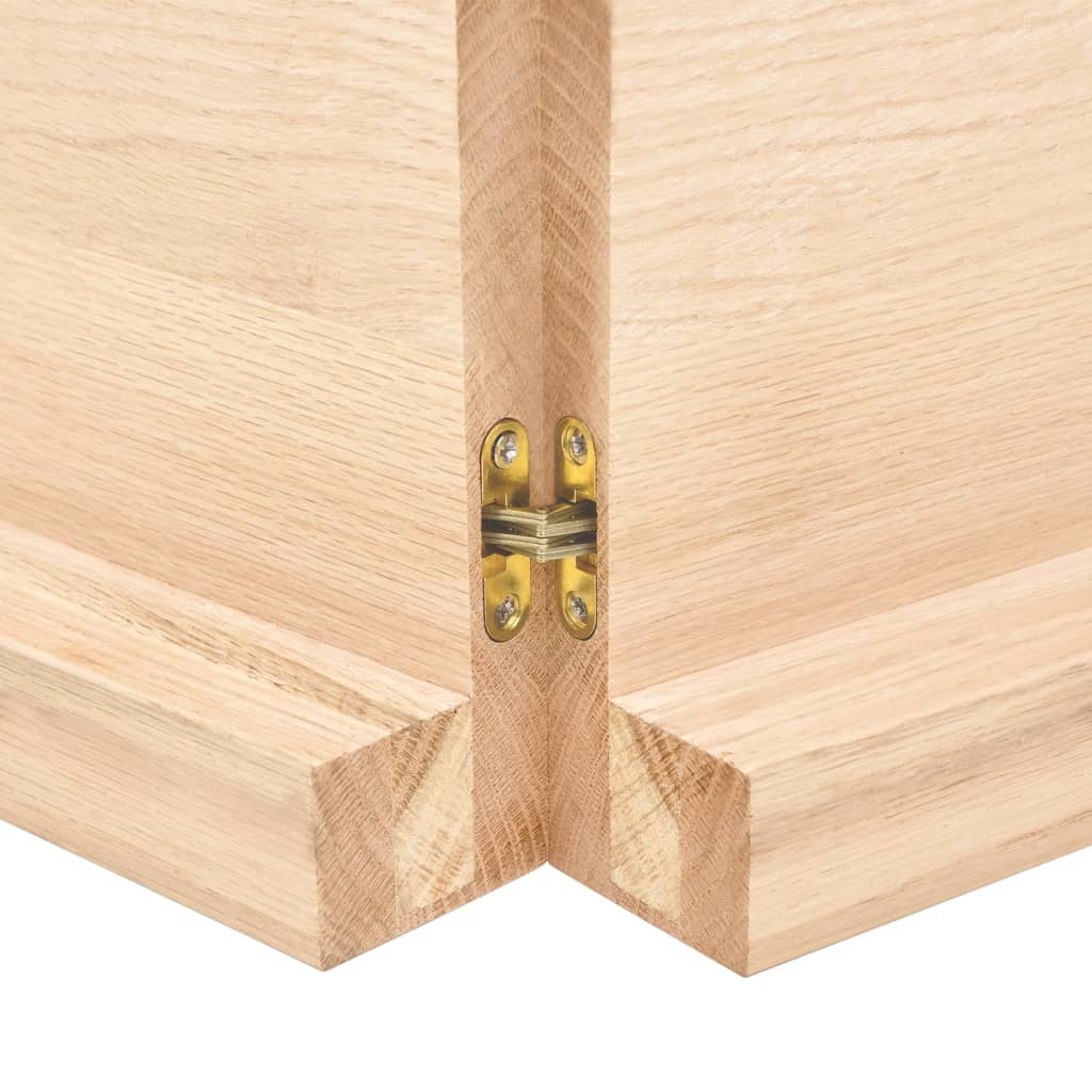Tafelblad 220X60X(2-6) Cm Onbehandeld Massief Eikenhout Naturel 220 x 60 x 6 cm