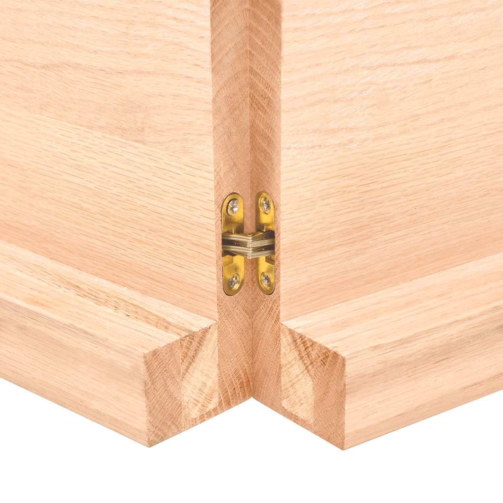 Tafelblad 220X60X(2-6) Cm Onbehandeld Massief Eikenhout Naturel 220 x 60 x 6 cm