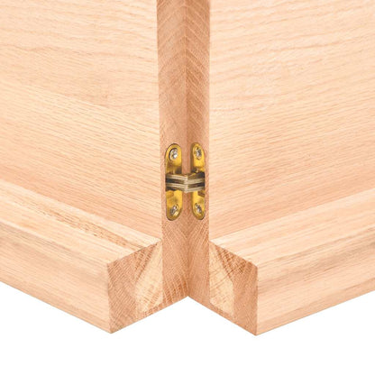 Tafelblad 220X60X(2-6) Cm Onbehandeld Massief Eikenhout Naturel 220 x 60 x 6 cm