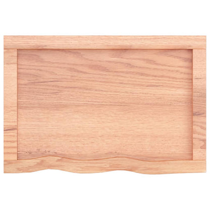 Tafelblad 60X40X(2-4) Cm Behandeld Massief Eikenhout Lichtbruin 60 x 40 x 4 cm