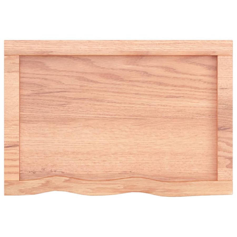 Tafelblad 60X40X(2-4) Cm Behandeld Massief Eikenhout Lichtbruin 60 x 40 x 4 cm