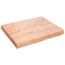 Tafelblad 60X50X(2-6) Cm Behandeld Massief Eikenhout Lichtbruin 60 x 50 x 6 cm