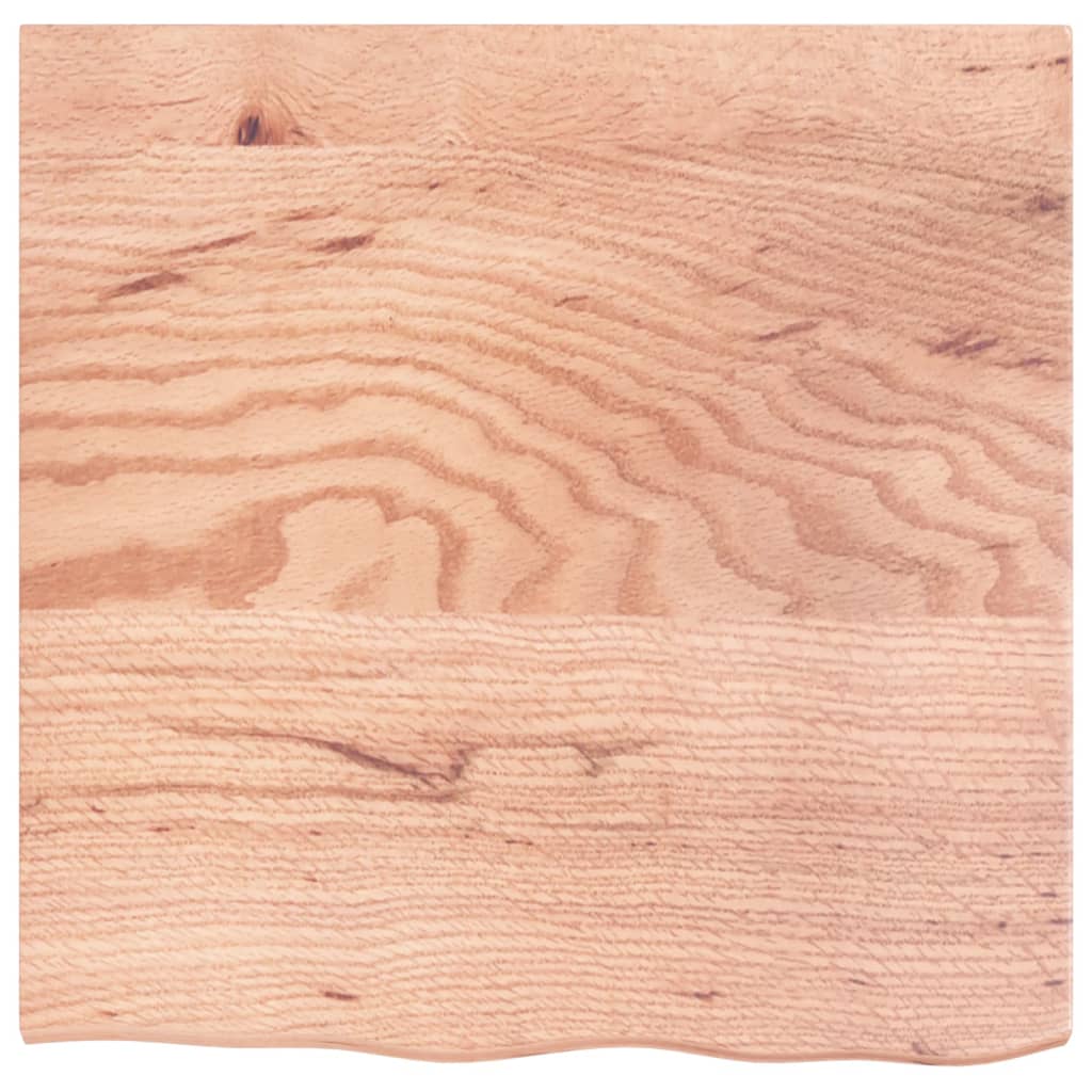 Tafelblad Behandeld Massief Eikenhout Lichtbruin 60 x 60 x 2 cm
