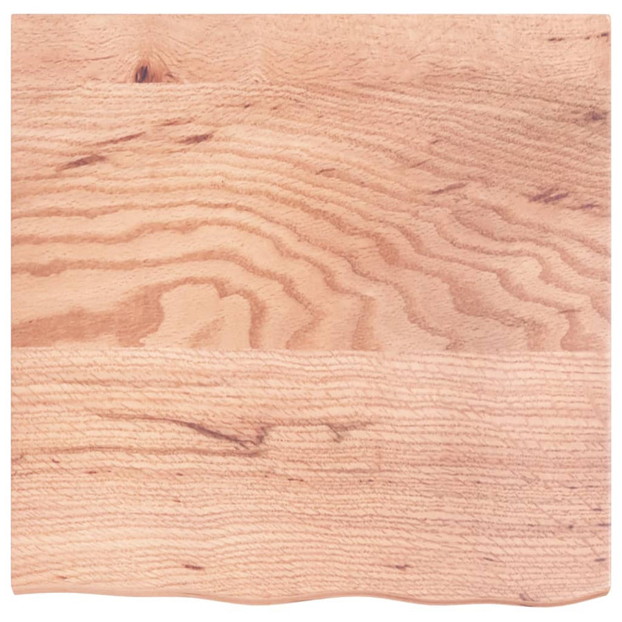 Tafelblad Behandeld Massief Eikenhout Lichtbruin 60 x 60 x 2 cm