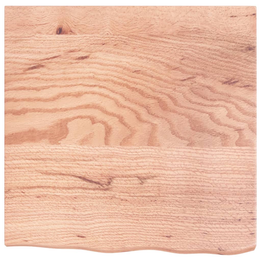 Tafelblad 60X60X(2-4) Cm Behandeld Massief Eikenhout Lichtbruin 60 x 60 x 4 cm