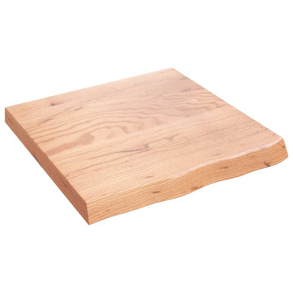Tafelblad 60X60X(2-6) Cm Behandeld Massief Eikenhout Lichtbruin 60 x 60 x 6 cm