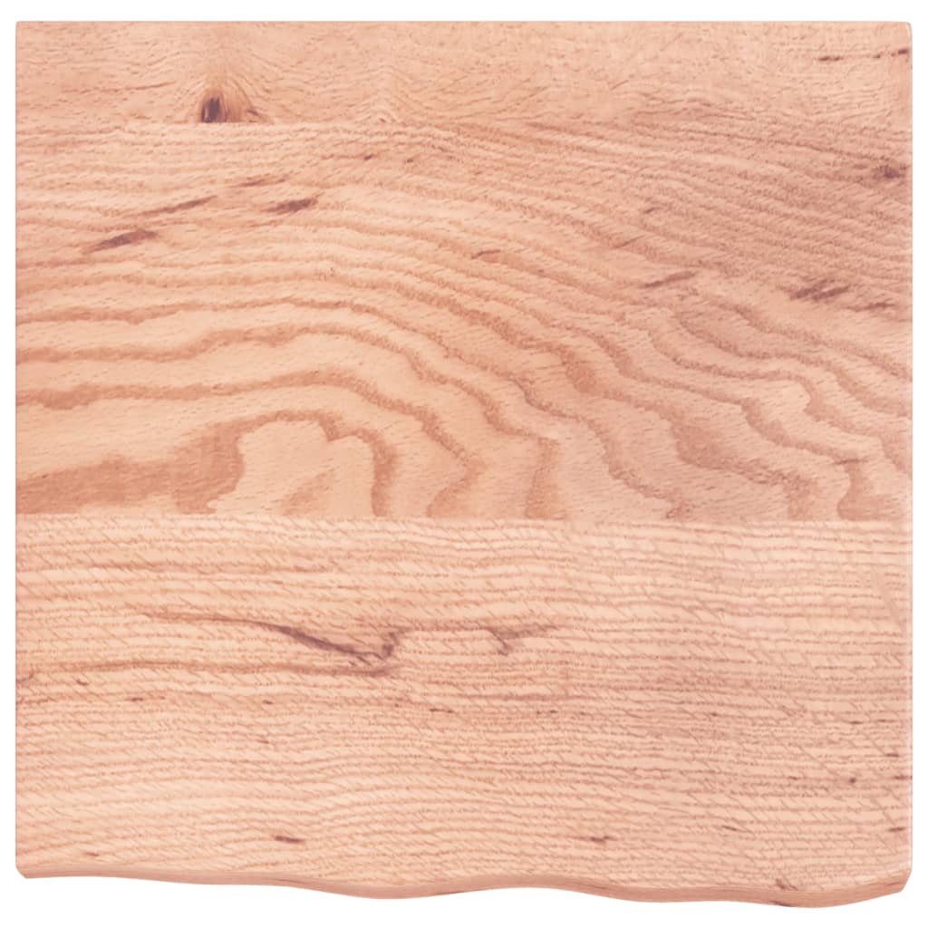 Tafelblad 60X60X(2-6) Cm Behandeld Massief Eikenhout Lichtbruin 60 x 60 x 6 cm