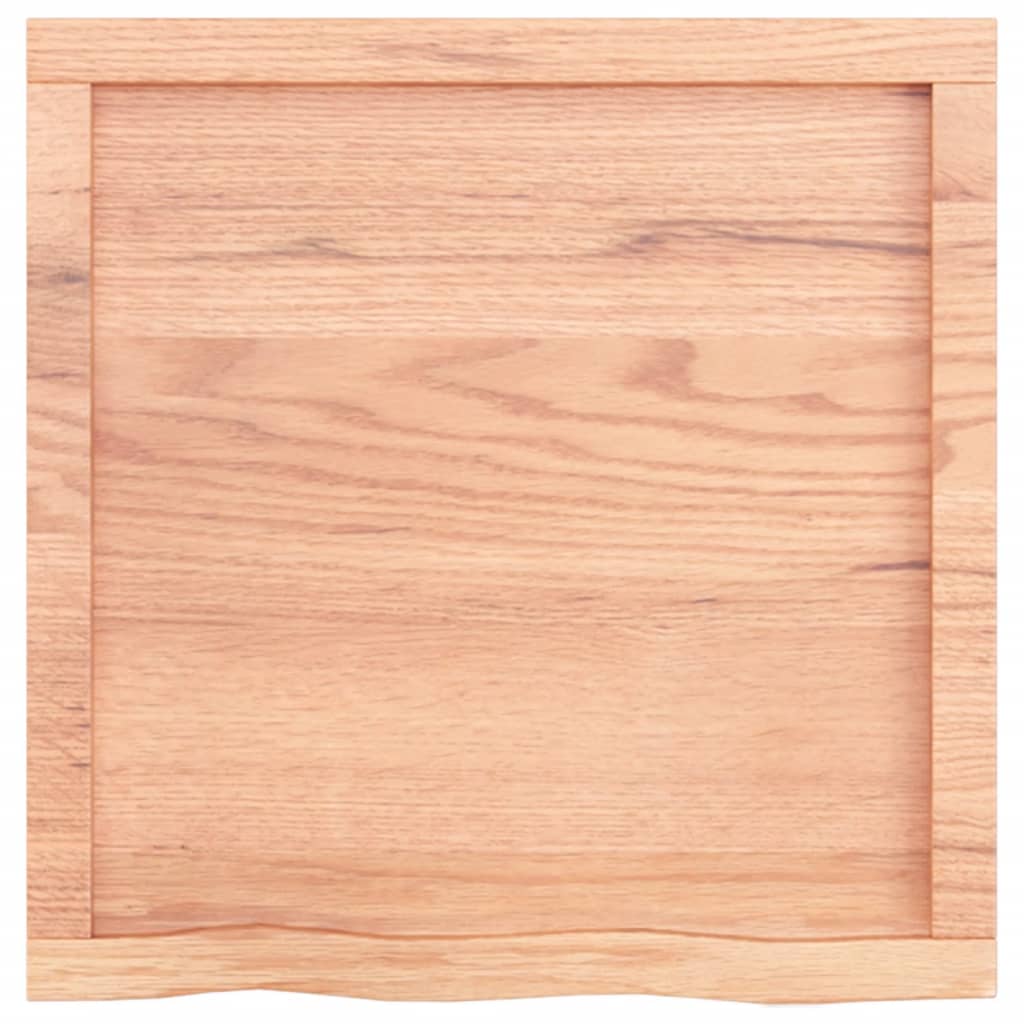 Tafelblad 60X60X(2-6) Cm Behandeld Massief Eikenhout Lichtbruin 60 x 60 x 6 cm