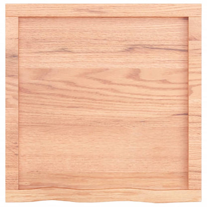 Tafelblad 60X60X(2-6) Cm Behandeld Massief Eikenhout Lichtbruin 60 x 60 x 6 cm