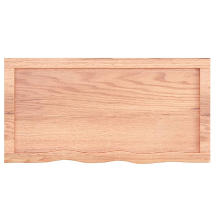 Tafelblad 80X40X(2-4) Cm Behandeld Massief Eikenhout Lichtbruin 80 x 40 x 4 cm