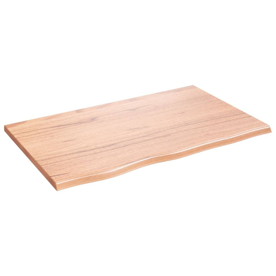 Tafelblad Behandeld Massief Eikenhout Lichtbruin 80 x 50 x 2 cm