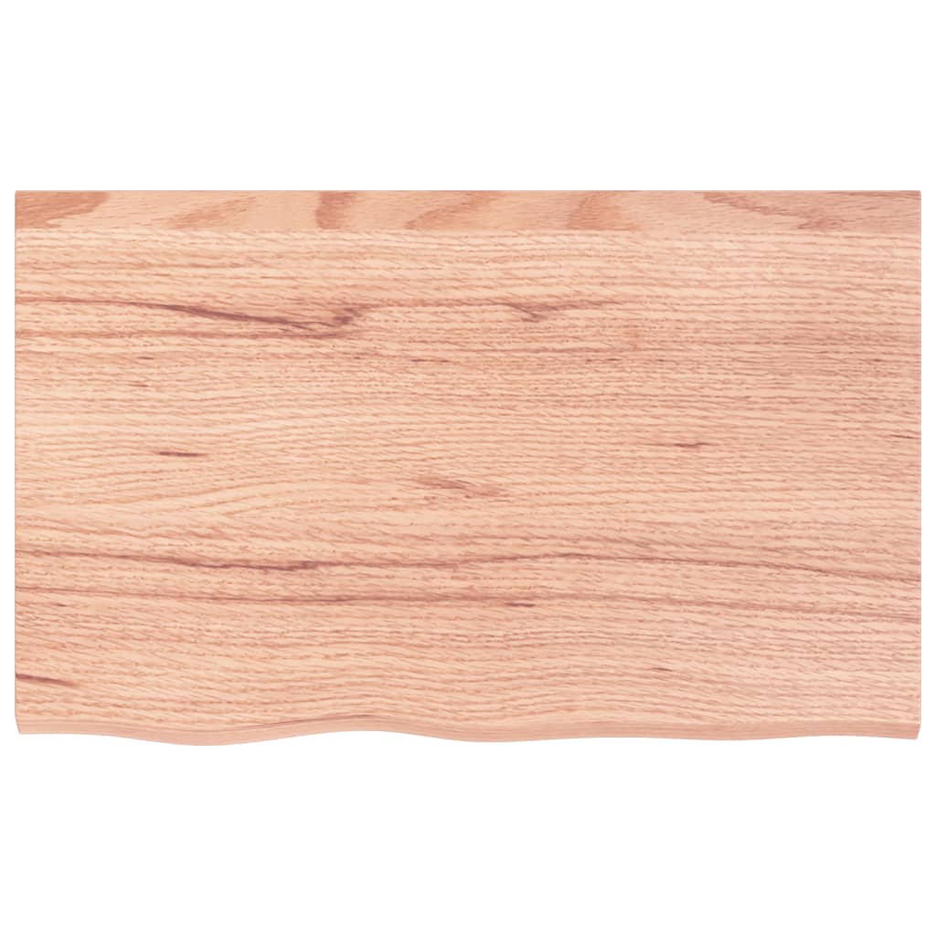 Tafelblad Behandeld Massief Eikenhout Lichtbruin 80 x 50 x 2 cm
