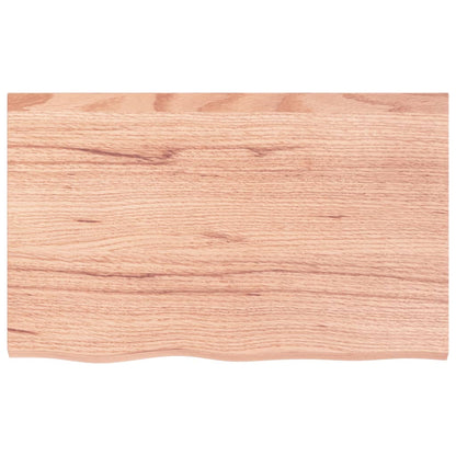 Tafelblad Behandeld Massief Eikenhout Lichtbruin 80 x 50 x 2 cm