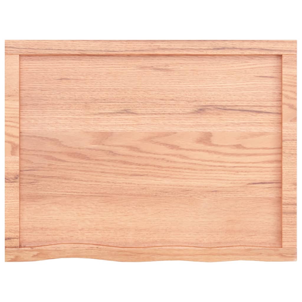 Tafelblad 80X60X(2-6) Cm Behandeld Massief Eikenhout Lichtbruin 80 x 60 x 6 cm