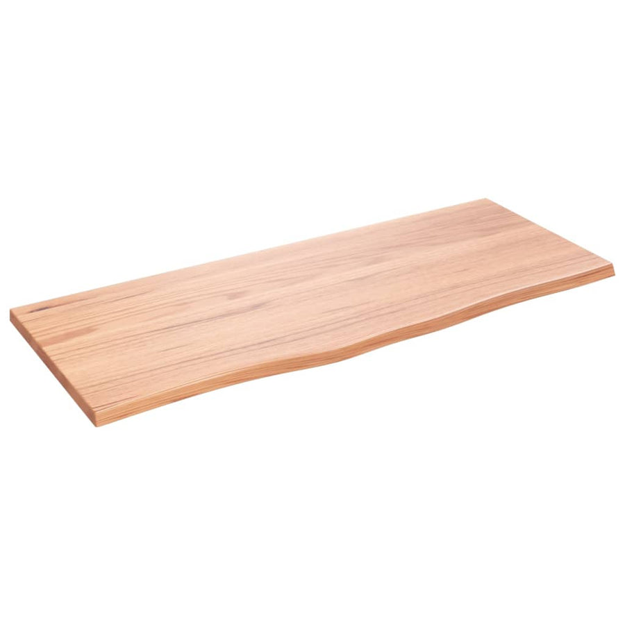 Tafelblad Behandeld Massief Eikenhout Lichtbruin 100 x 40 x 2 cm