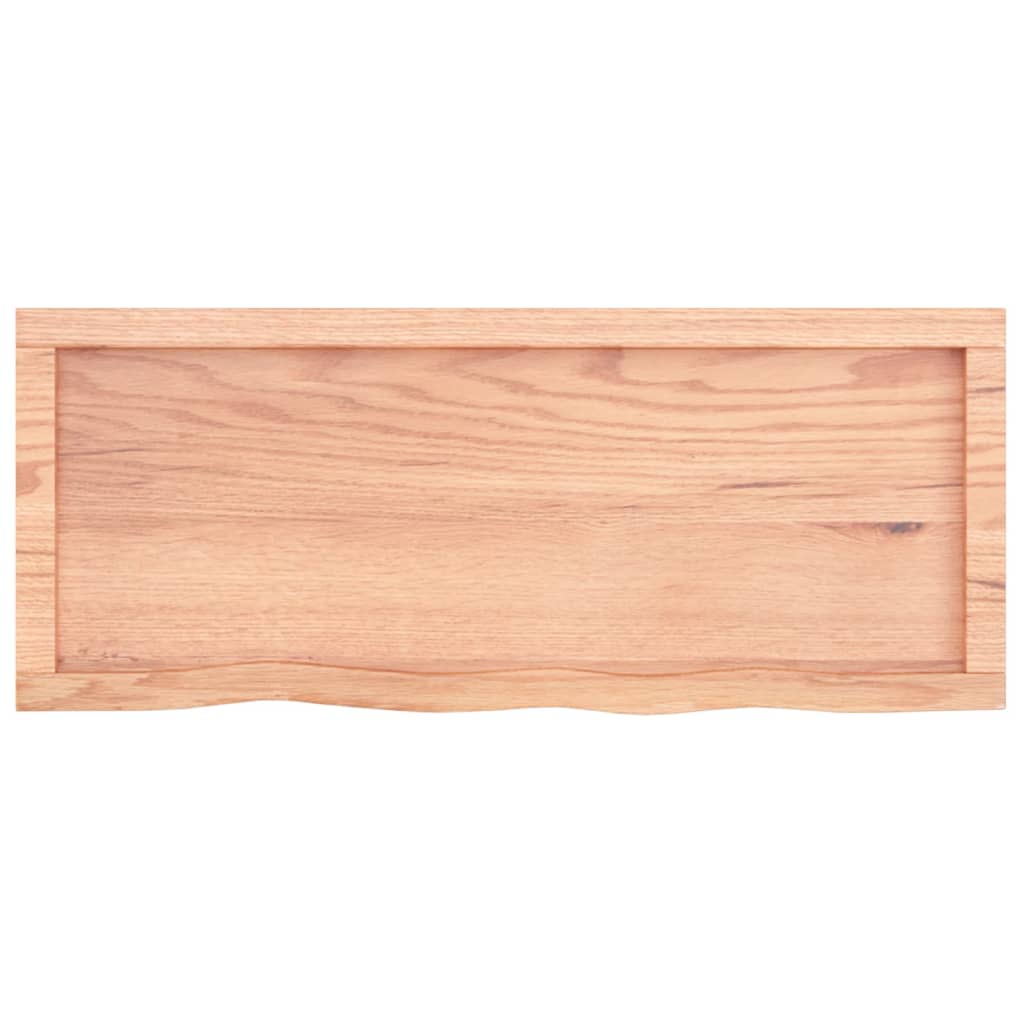 Tafelblad 00X40X(2-4)Cm Behandeld Massief Eikenhout Lichtbruin 100 x 40 x 4 cm