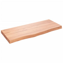 Tafelblad 100x40x(2-6)cm behandeld massief eikenhout lichtbruin