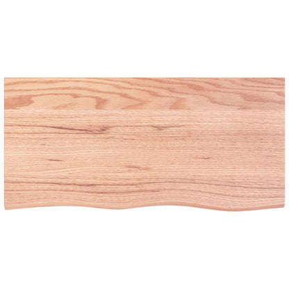 Tafelblad Behandeld Massief Eikenhout Lichtbruin 100 x 50 x 2 cm