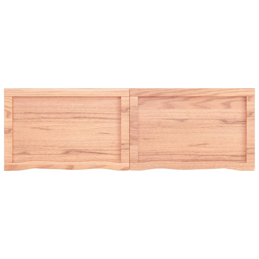 Tafelblad 20X40X(2-4)Cm Behandeld Massief Eikenhout Lichtbruin 120 x 40 x 4 cm