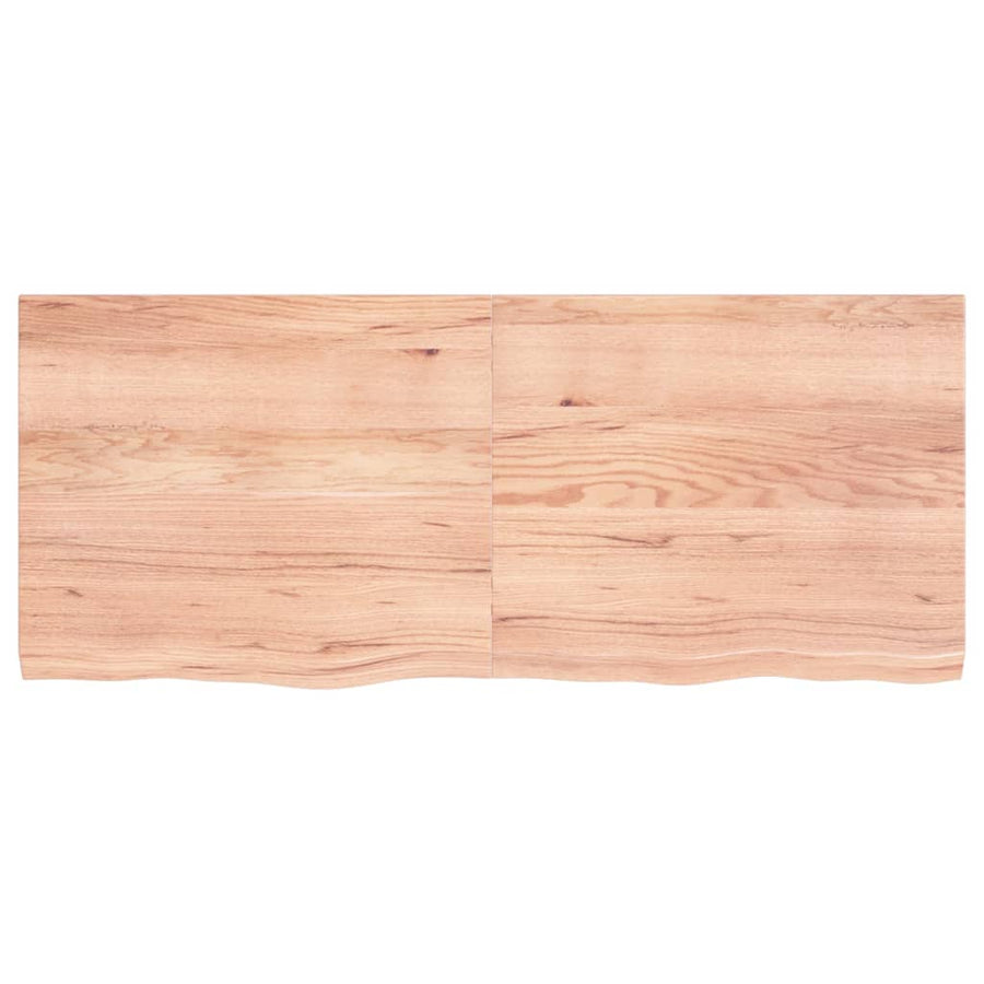 Tafelblad 20X50X(2-4)Cm Behandeld Massief Eikenhout Lichtbruin 120 x 50 x 4 cm