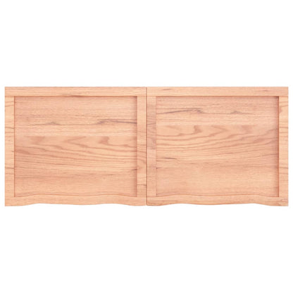 Tafelblad 20X50X(2-4)Cm Behandeld Massief Eikenhout Lichtbruin 120 x 50 x 4 cm