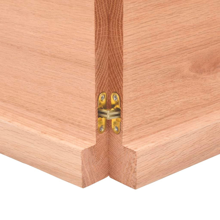 Tafelblad 20X50X(2-4)Cm Behandeld Massief Eikenhout Lichtbruin 120 x 50 x 4 cm