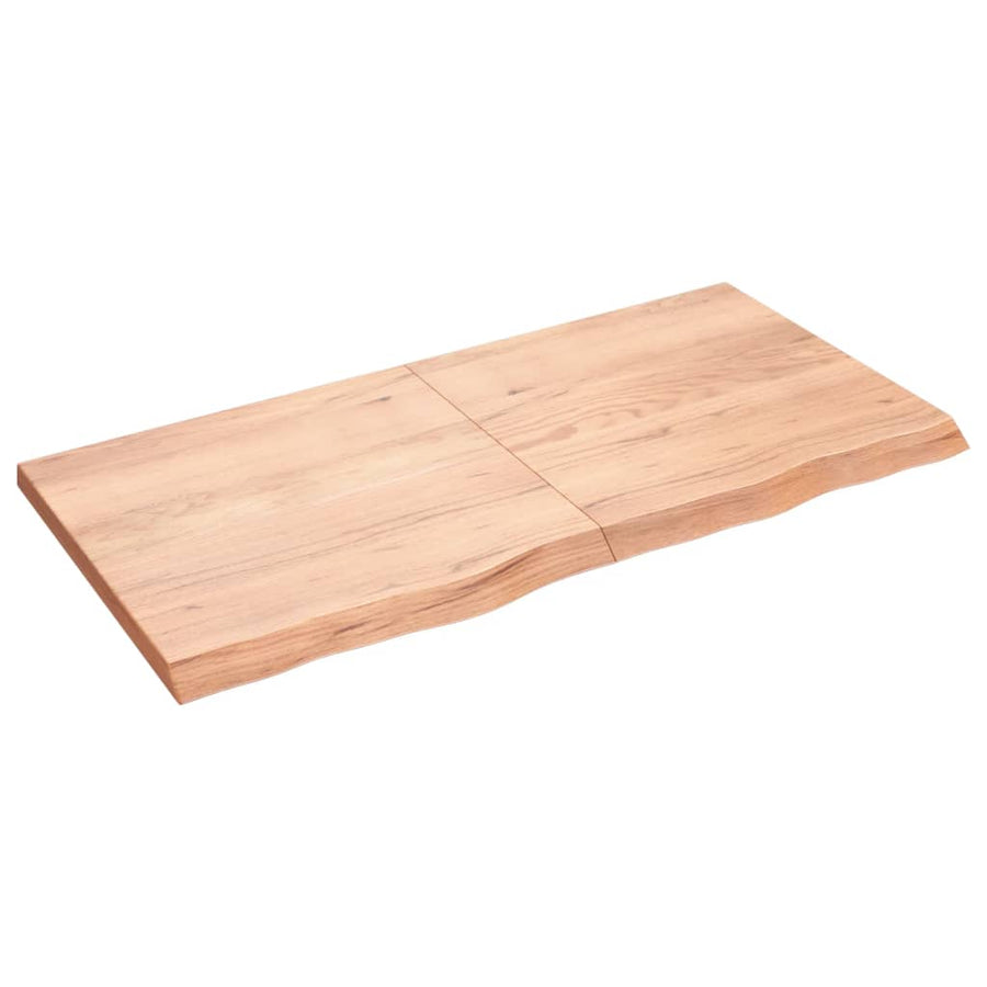 Tafelblad 20X60X(2-4)Cm Behandeld Massief Eikenhout Lichtbruin 120 x 60 x 4 cm