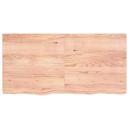 Tafelblad 20X60X(2-4)Cm Behandeld Massief Eikenhout Lichtbruin 120 x 60 x 4 cm
