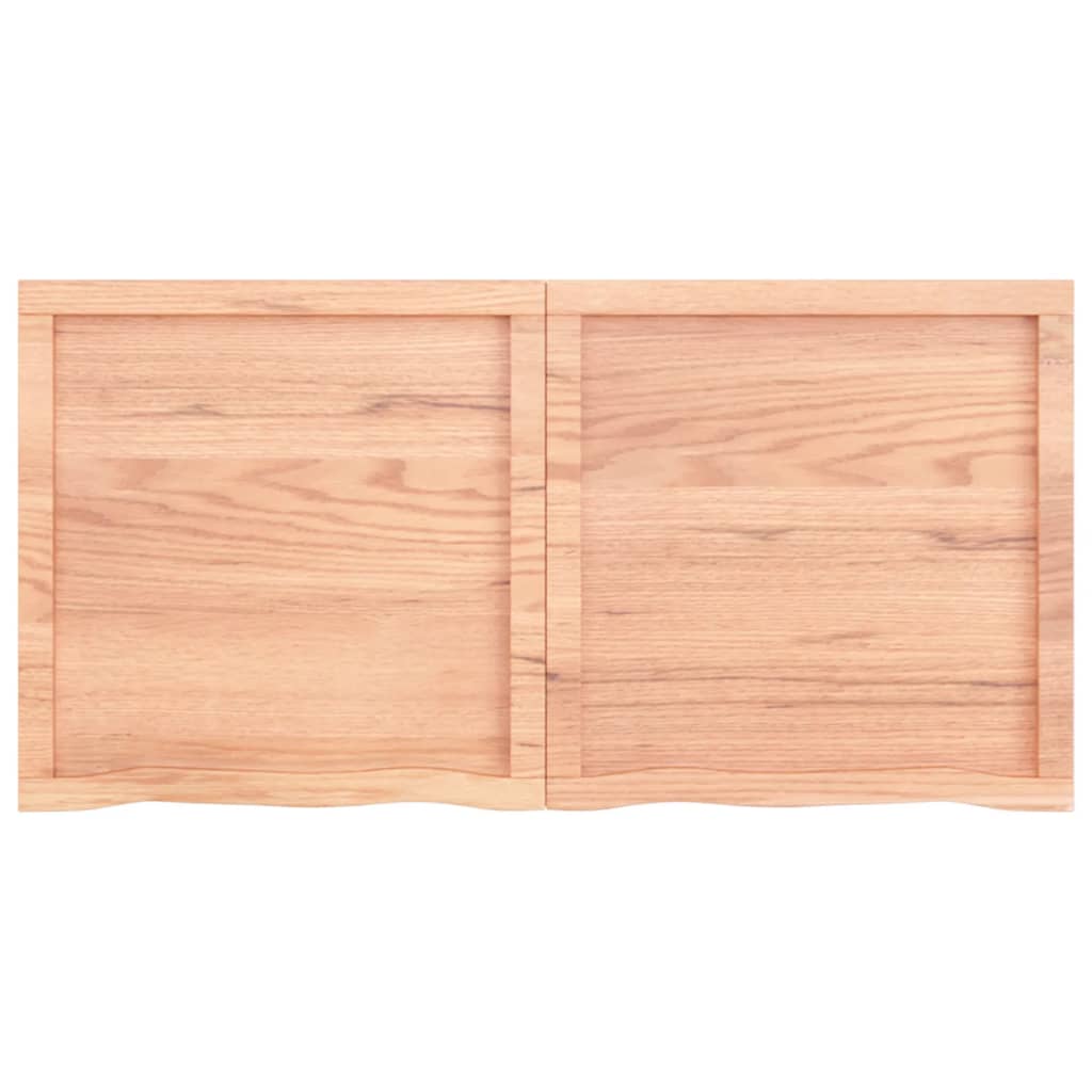 Tafelblad 20X60X(2-4)Cm Behandeld Massief Eikenhout Lichtbruin 120 x 60 x 4 cm