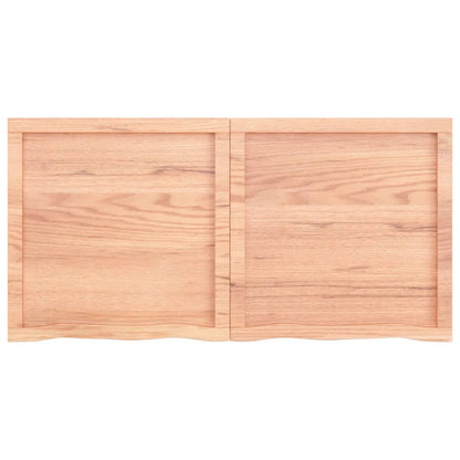 Tafelblad 20X60X(2-4)Cm Behandeld Massief Eikenhout Lichtbruin 120 x 60 x 4 cm