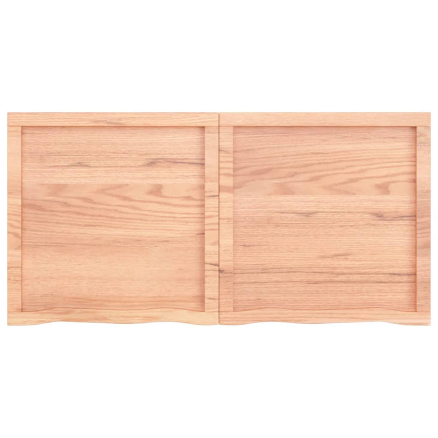 Tafelblad 20X60X(2-4)Cm Behandeld Massief Eikenhout Lichtbruin 120 x 60 x 4 cm