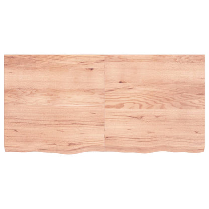 Tafelblad 20X60X(2-6)Cm Behandeld Massief Eikenhout Lichtbruin 120 x 60 x 6 cm