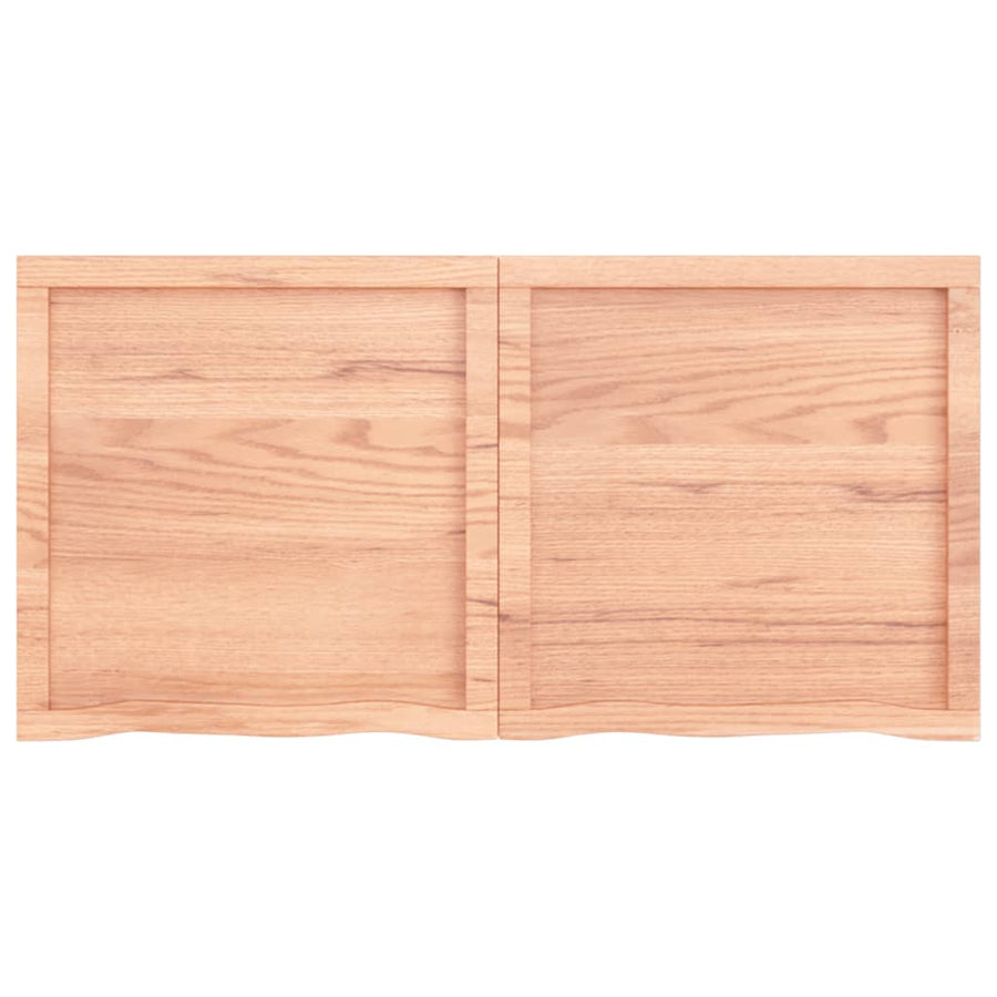 Tafelblad 20X60X(2-6)Cm Behandeld Massief Eikenhout Lichtbruin 120 x 60 x 6 cm