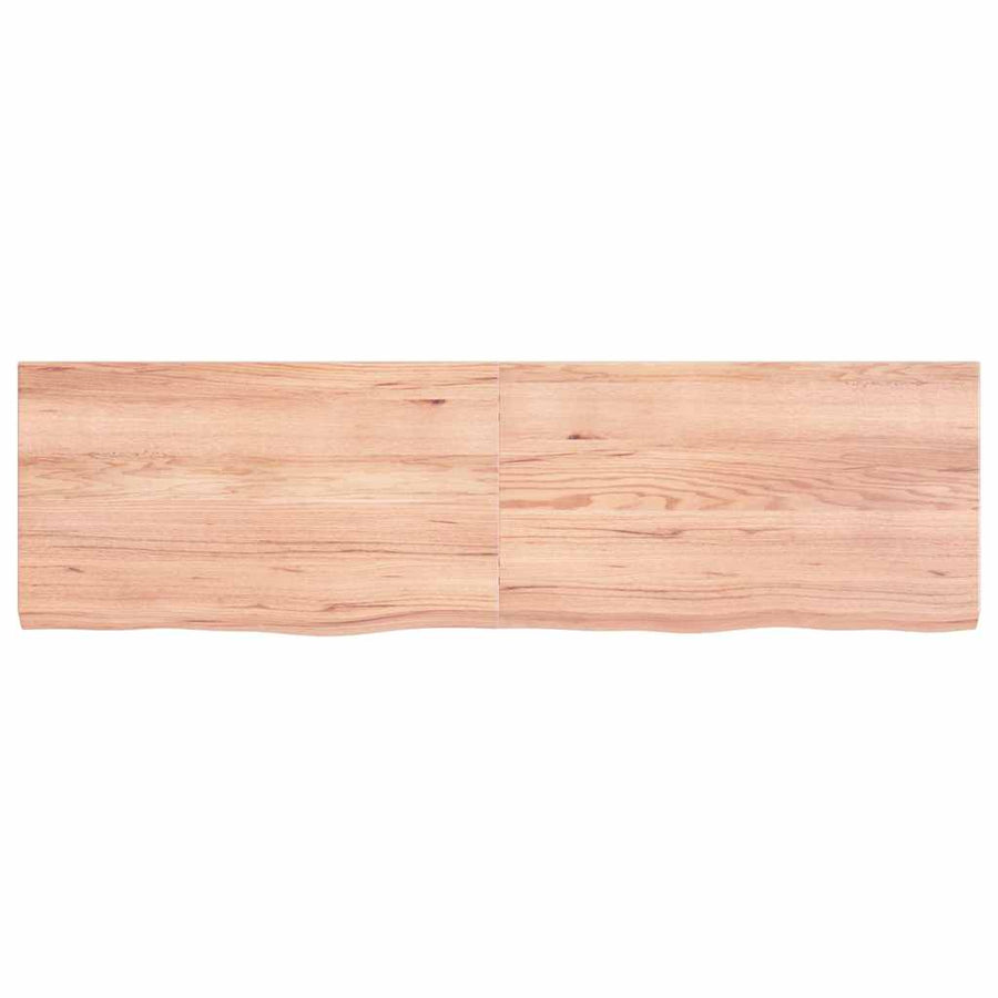 Tafelblad 140X40X(2-4)Cm Behandeld Massief Eikenhout Lichtbruin 140 x 40 x 4 cm