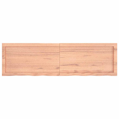 Tafelblad 140X40X(2-4)Cm Behandeld Massief Eikenhout Lichtbruin 140 x 40 x 4 cm
