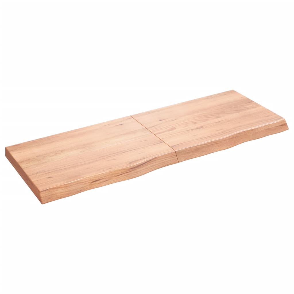 Tafelblad 40X50X(2-6)Cm Behandeld Massief Eikenhout Lichtbruin 140 x 50 x 6 cm