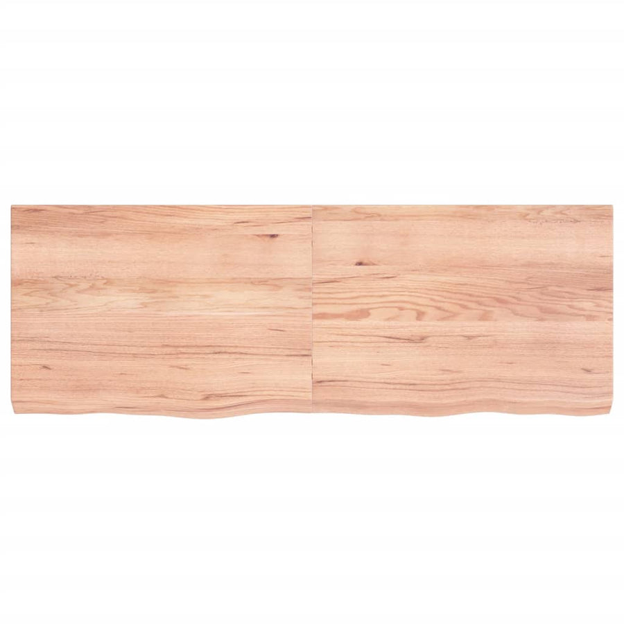 Tafelblad 40X50X(2-6)Cm Behandeld Massief Eikenhout Lichtbruin 140 x 50 x 6 cm