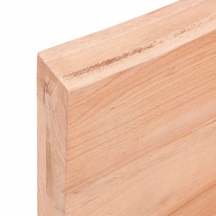 Tafelblad 40X50X(2-6)Cm Behandeld Massief Eikenhout Lichtbruin 140 x 50 x 6 cm