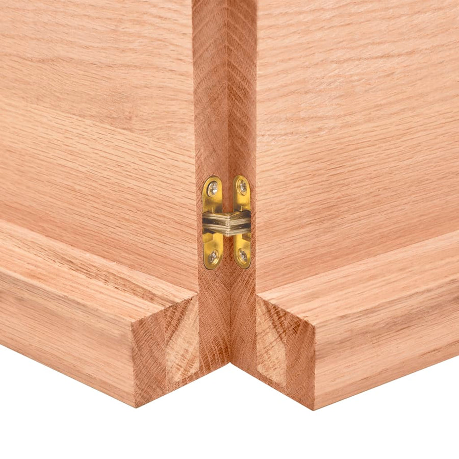 Tafelblad 40X50X(2-6)Cm Behandeld Massief Eikenhout Lichtbruin 140 x 50 x 6 cm