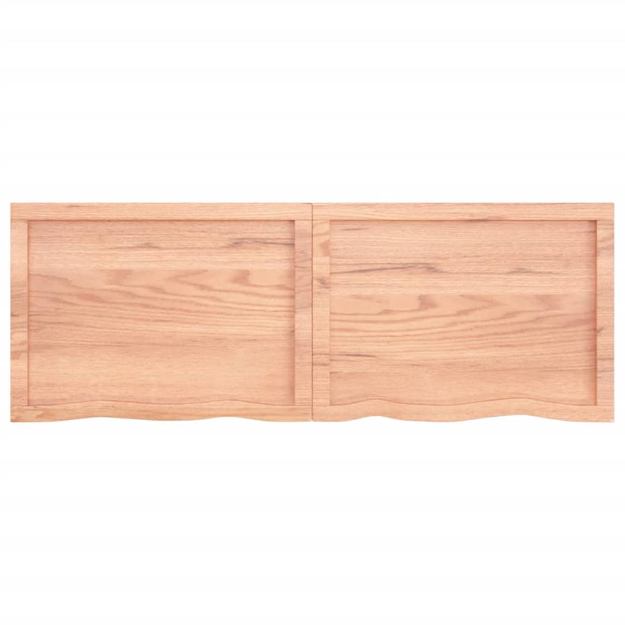 Tafelblad 40X50X(2-6)Cm Behandeld Massief Eikenhout Lichtbruin 140 x 50 x 6 cm