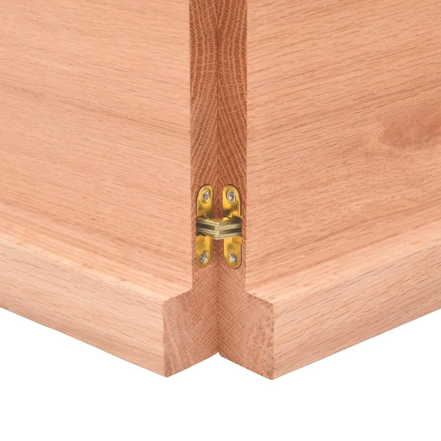 Tafelblad 40X60X(2-4)Cm Behandeld Massief Eikenhout Lichtbruin 140 x 60 x 4 cm