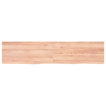 Tafelblad 180X40X(2-4)Cm Behandeld Massief Eikenhout Lichtbruin 180 x 40 x 4 cm
