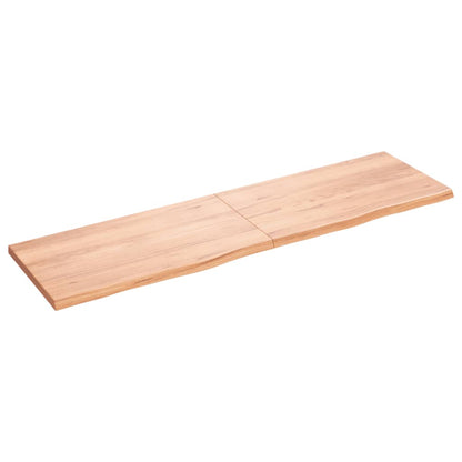 Tafelblad 180X50X(2-4)Cm Behandeld Massief Eikenhout Lichtbruin 180 x 50 x 4 cm