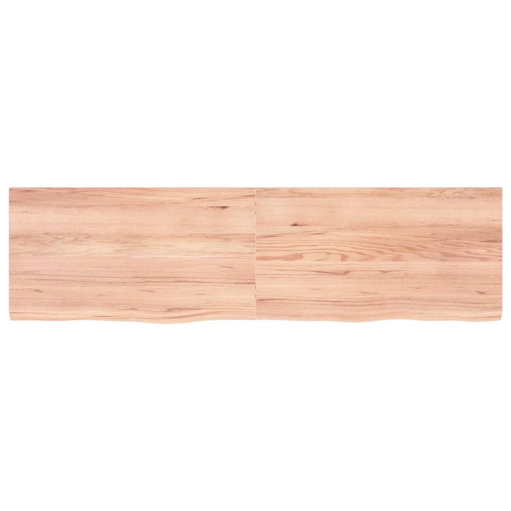 Tafelblad 180X50X(2-4)Cm Behandeld Massief Eikenhout Lichtbruin 180 x 50 x 4 cm