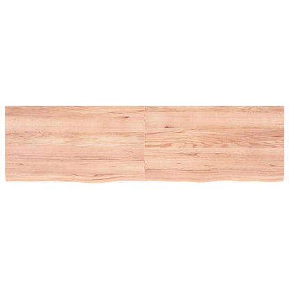 Tafelblad 180X50X(2-4)Cm Behandeld Massief Eikenhout Lichtbruin 180 x 50 x 4 cm