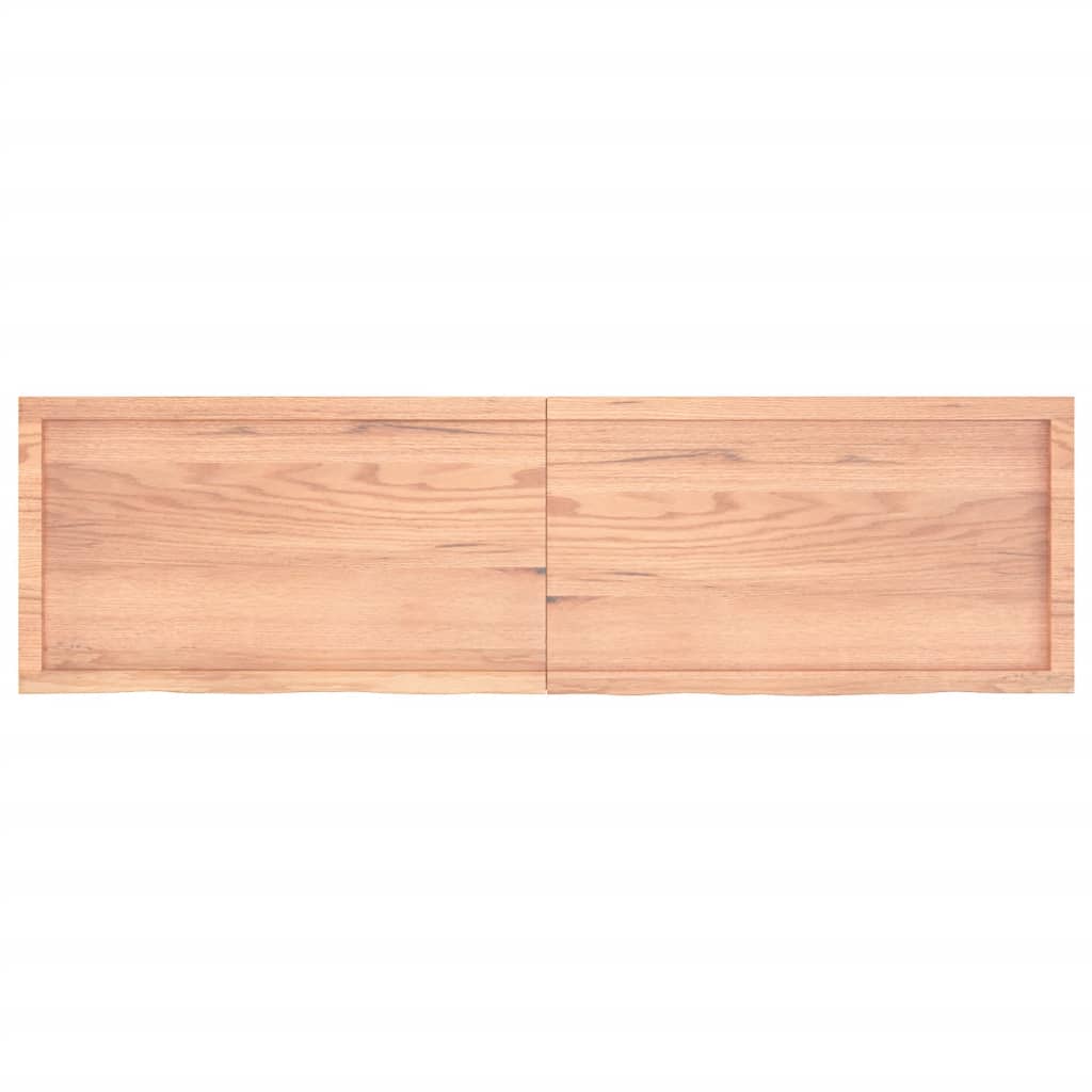 Tafelblad 180X50X(2-4)Cm Behandeld Massief Eikenhout Lichtbruin 180 x 50 x 4 cm