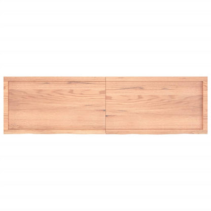 Tafelblad 180X50X(2-4)Cm Behandeld Massief Eikenhout Lichtbruin 180 x 50 x 4 cm
